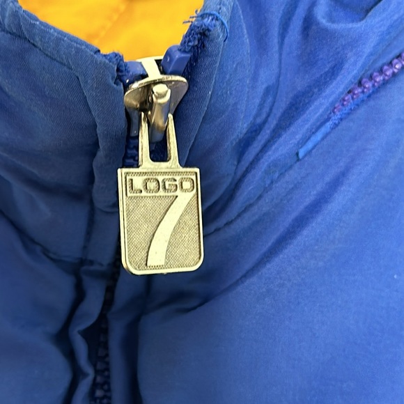 Vtg Royal Blue 1990s St Louis Blues NHL Logo 7 Full Zip Hooded Puffer Jacket XL - Picture 6 of 13